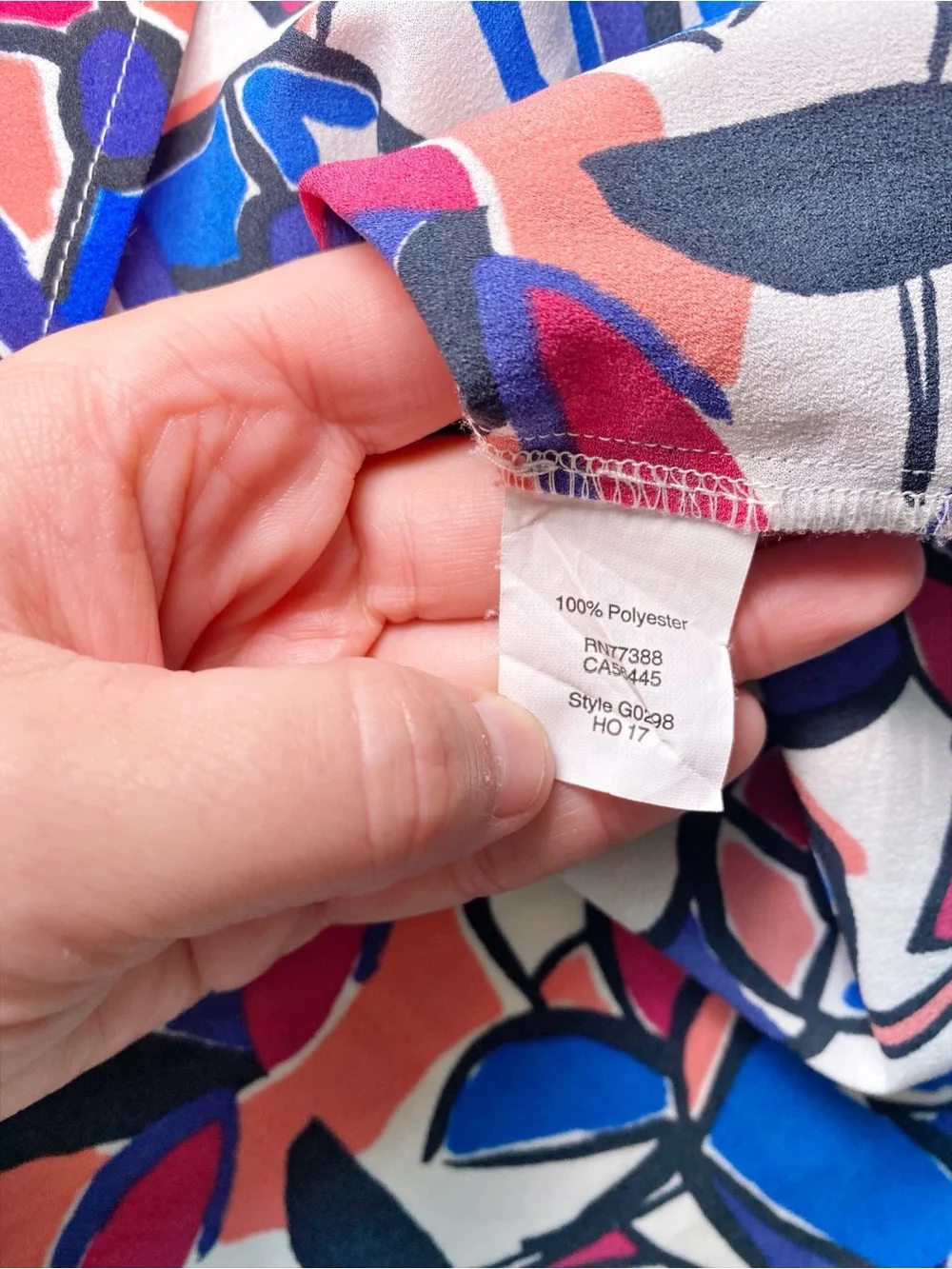 J.Crew Factory Abstract Floral Boatneck Blouse
